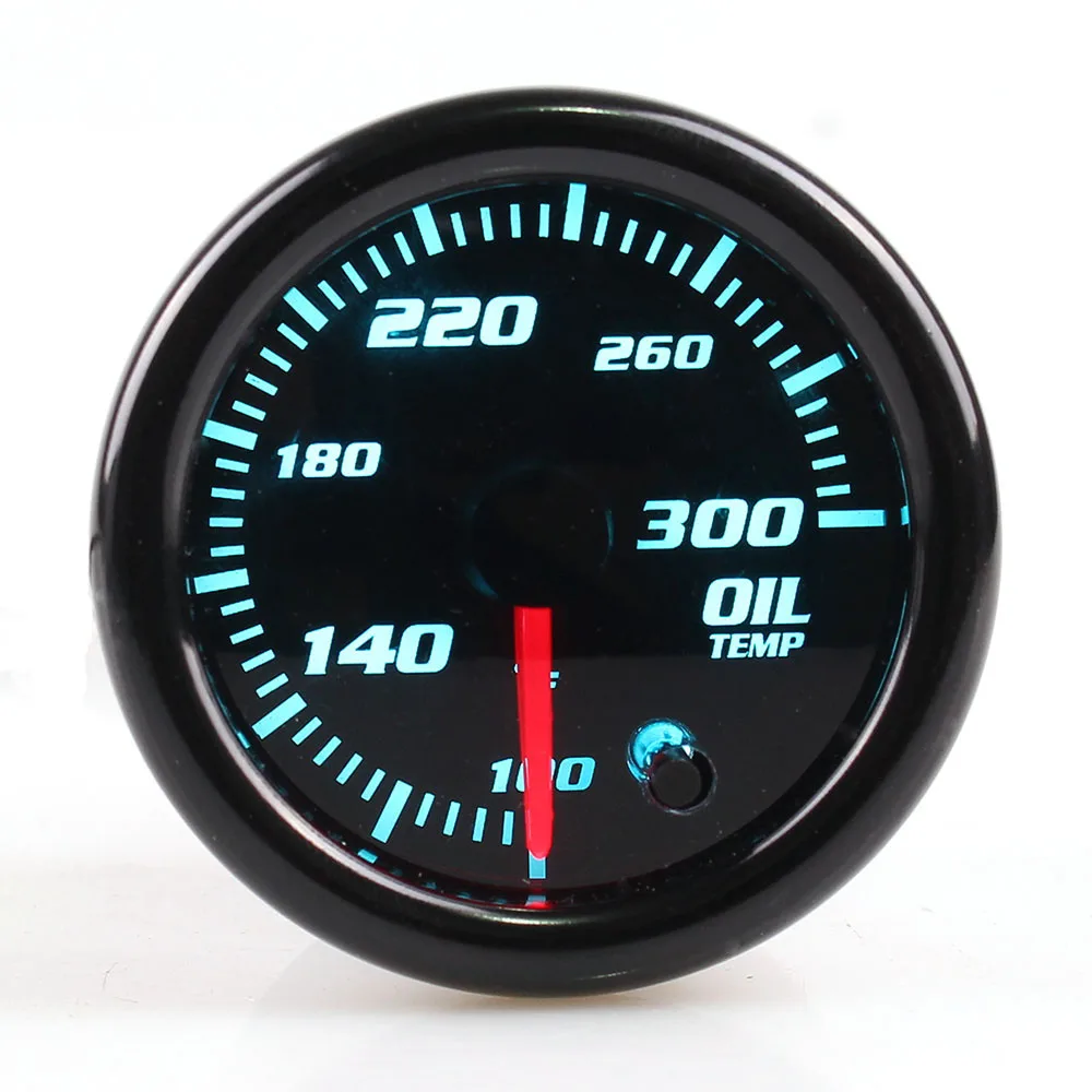 52 мм/2 дюйма 7 видов цветов LED дымовая линза Температура масла 100 300 градусов по