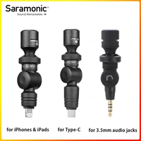 saramonic smartmic di uc mini microphone flexible condenser lightningtype c jack for iphone android smartphone voice recording