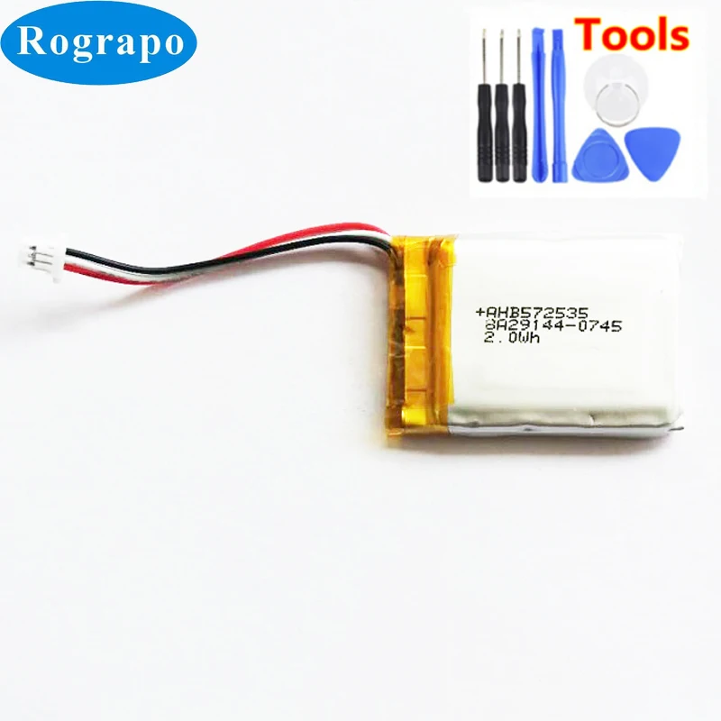 Новый аккумулятор для Logitech MX Anywhere 2, anyкуда 2, AHB572535, 3,7 в, 520 мА · ч, 3-проводной разъем + Инструменты