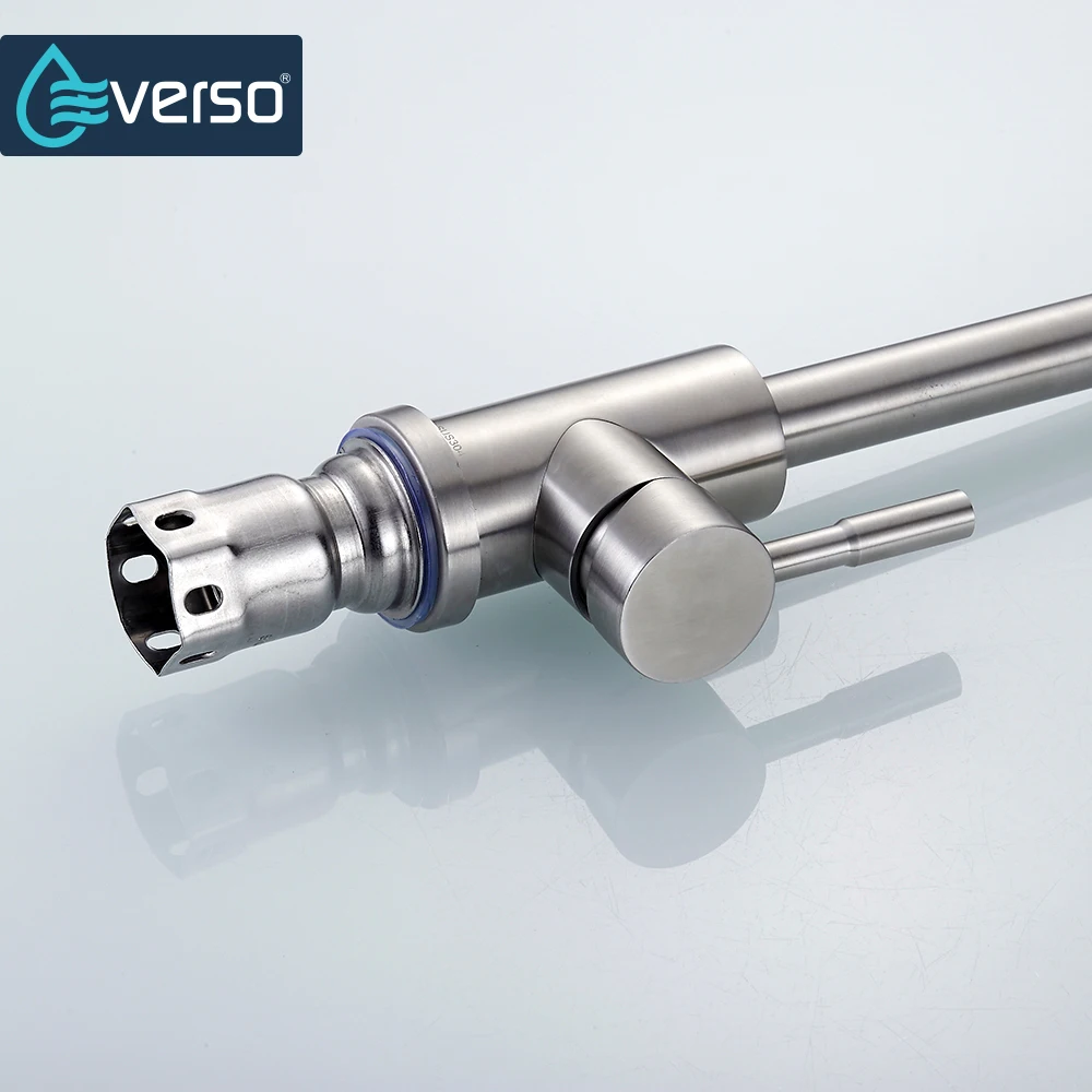 EVERSO смеситель для кухонной раковины хромированный с одной ручкой на 360 градусов