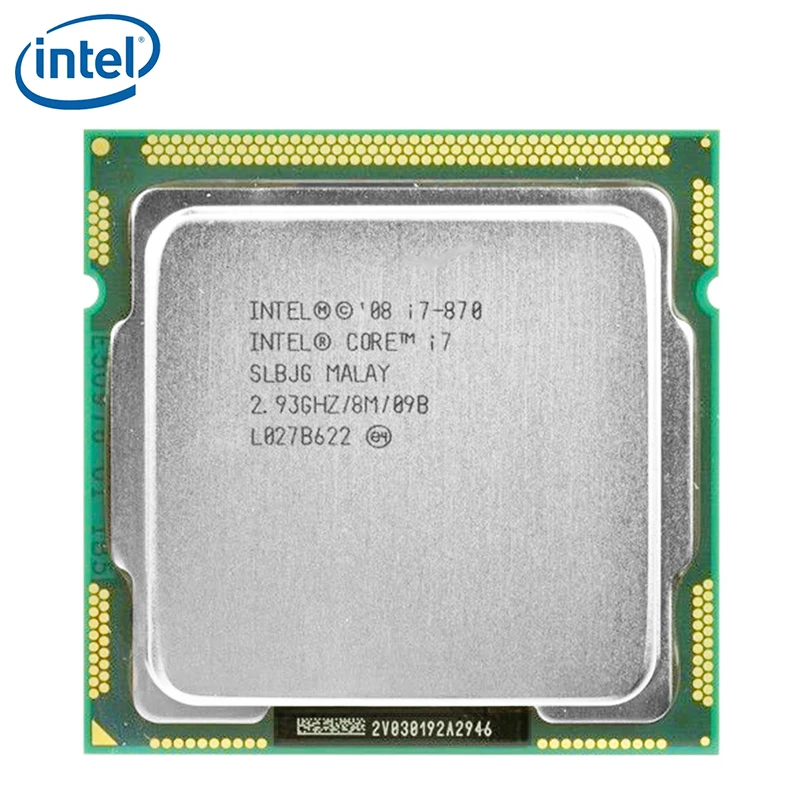 

Процессор Intel Core i7-870, четырехъядерный, 95 Вт, i7 870, 8 Мб кэш-памяти, 2,93 ГГц, LGA 1156, десктопный процессор, Протестировано, 100% рабочий