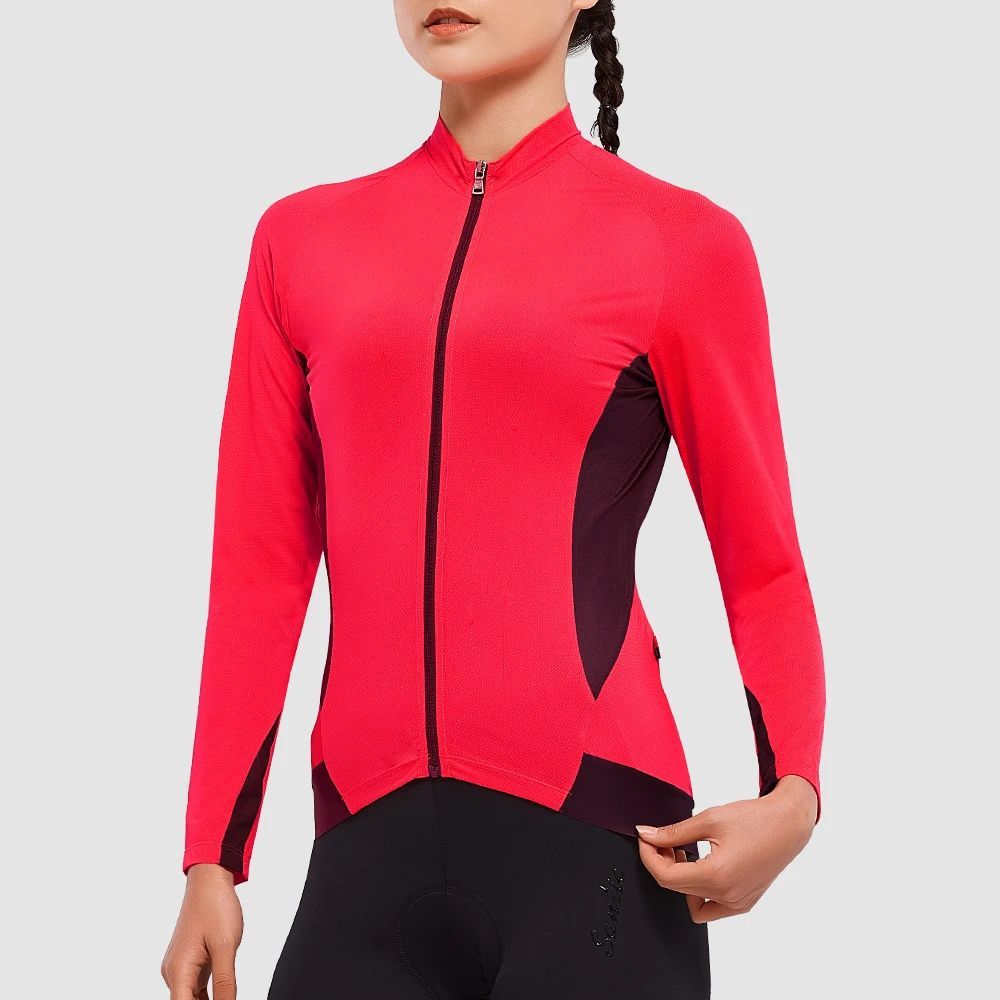 買取 男性と女性のためのサイクリングジャージ,薄い日焼け止め付きの通気性のある長袖シャツ,涼しい春と夏