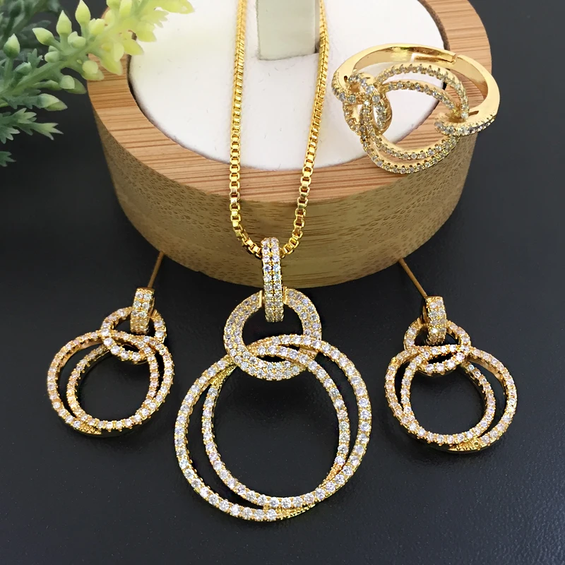 Lanyika модные ювелирные изделия простота большой и маленький круг микро