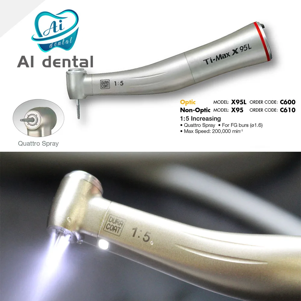 

products dentist endomotor handpiece contra angle 1:5 increasing of ADVANCED Grade Titanium Body with Micro filter