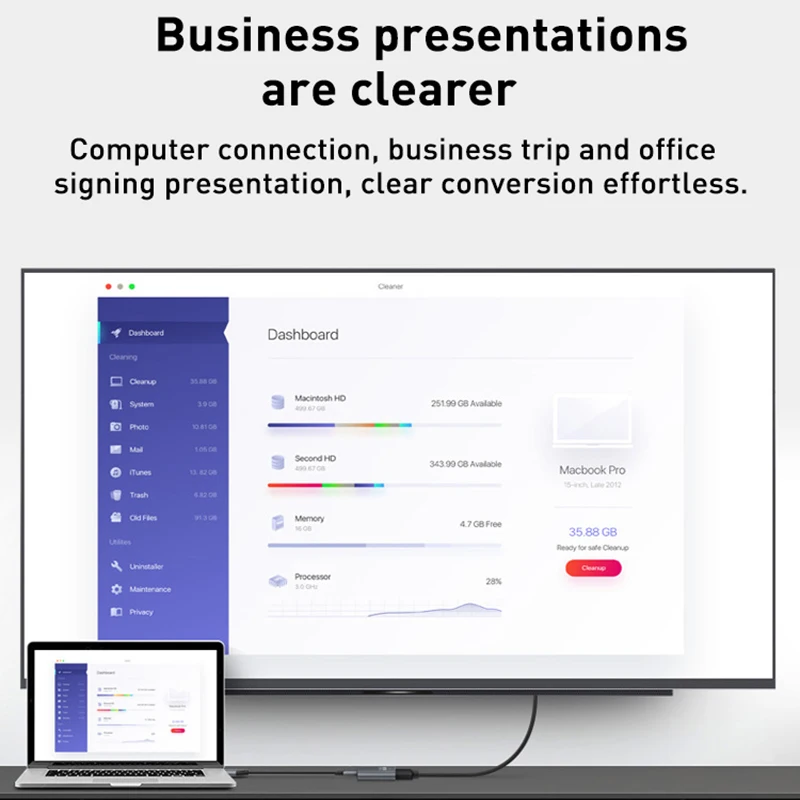 4K Type C к HDMI-совместимый/DP/Mini DP конвертер мама-мама USB HD видео для Macbook Pro адаптер
