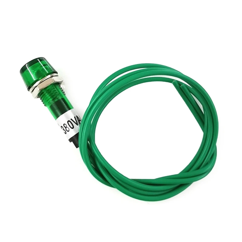 

380v/220v LED Flush Panel Mount Indicator Light Red/Green Pilot Light Suitable for Water Boilers, Water Dispensers