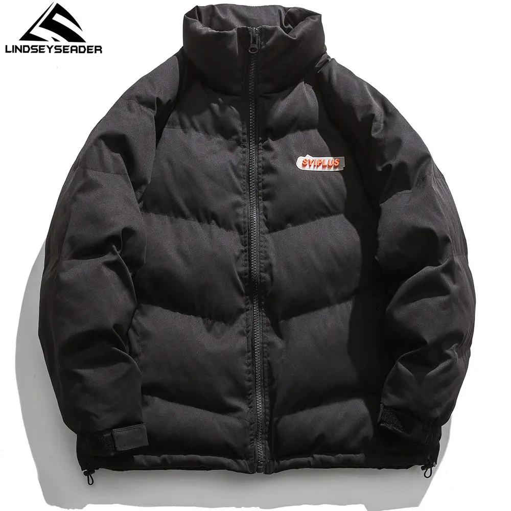 

2021 Men's Women Winter Warm Jacket Thick Coat Solid Colors Heated Padded Puffer Jacket Oversized Parka Men's Clothing