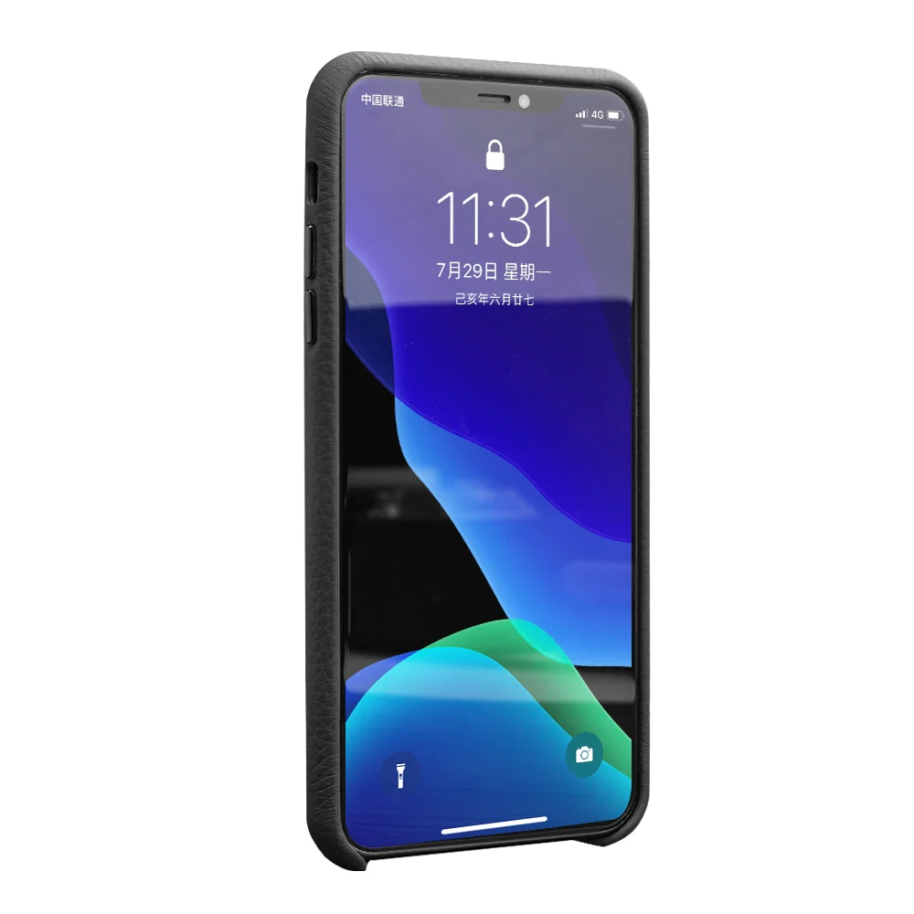 QIALINO, деловой чехол из натуральной кожи для iPhone 11 Pro Max, модная Роскошная ультратонкая Задняя сумка для iPhone 11 Pro