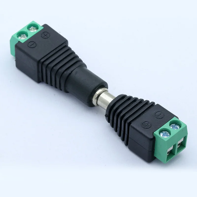 

100pcs 5.5mmx2.1mm Male/Female DC Power Connector Plug Jack Adapter for 3528 5050 RGBW LED Strip Module CCTV Camera Power Supply