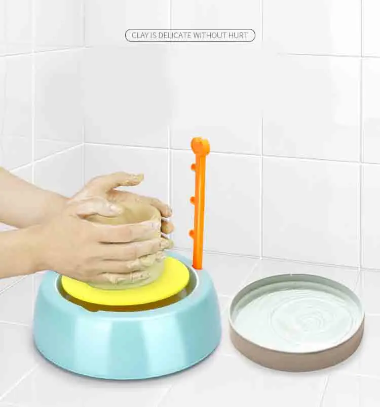 DIY Ручная Керамическая гончарная машина, детские игрушки для мальчиков и девочек, Мини Керамические колеса, художественные ремесла, Ранние развивающие детские игрушки