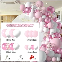 pink balloons garland arch rose gold confetti balloon baby shower girl decoration birthday wedding party deco