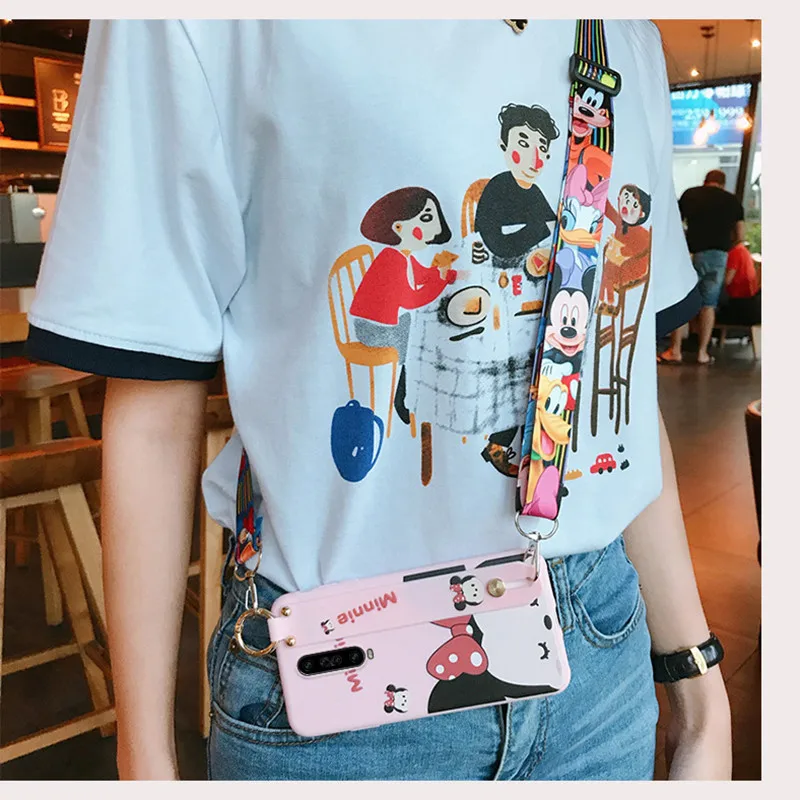 disney mickey minnie mouse mobile phone lanyards straps sling disney polyester camera id card holders key diy hang accessories free global shipping