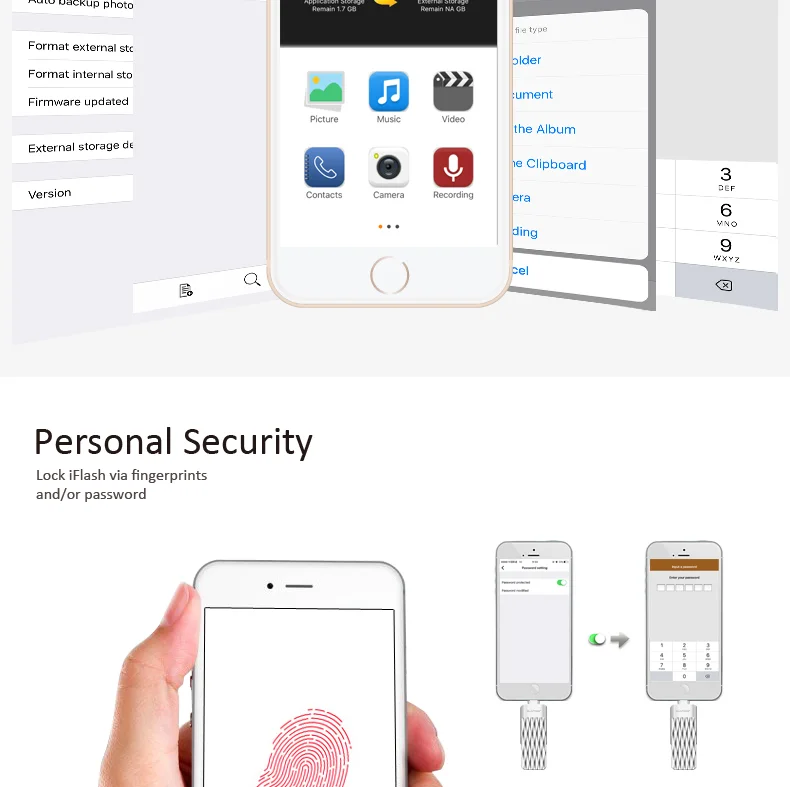 Suntrsi OTG 3 в 1 2,0 USB флеш-накопитель 32 ГБ для смартфона iphone 7/8/x/xr/Android/ipad 64 ГБ флеш-накопитель высокоскоростной