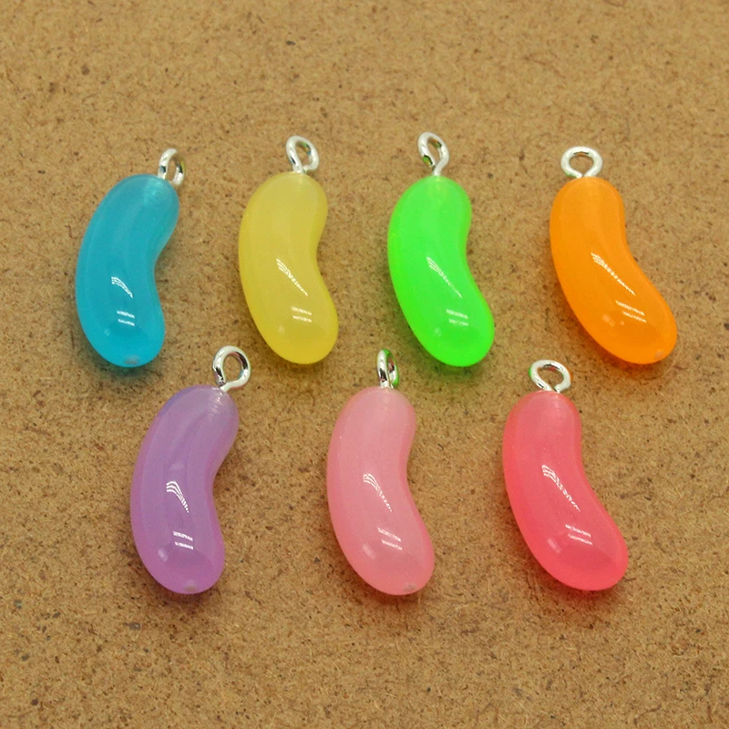 10 шт. имитация смолы желе бобы серьги еда Подвески Милая Мини Сахар Конфеты