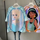 Футболка женская большого размера с коротким рукавом, Ариэль, принцесса Харадзюку