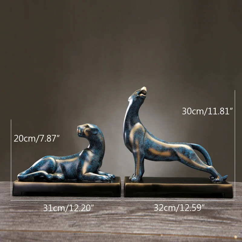 Абстрактная скульптура на удачу пантера домашний декор статуэтки из смолы