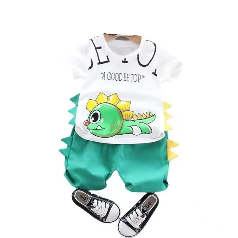 

New Summer Toddler Letter Costume Baby Boys Girls Casual T-Shirt Shorts2Pcs/Set Children Cartoon Clothes Kids O-Neck Sport Suits