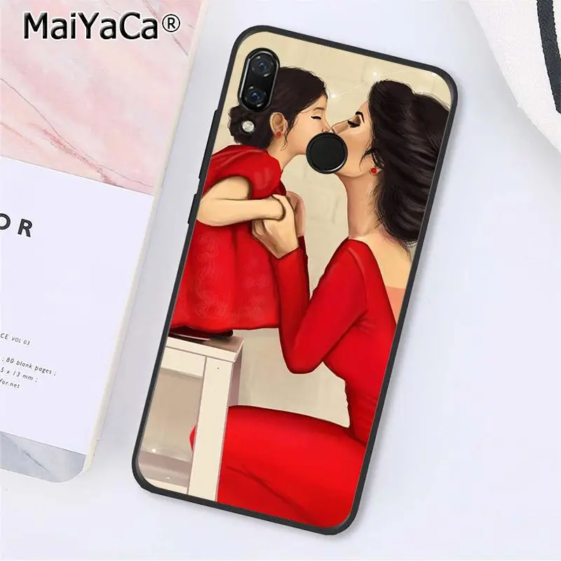 A16 MaiYaCa модный коричневый волос для мамы, дочки, папы, семейный чехол для телефона Xiaomi Redmi8 4X 6A S2 Go Redmi 5 5Plus Note5 7 Note8pro - Цвет: A16