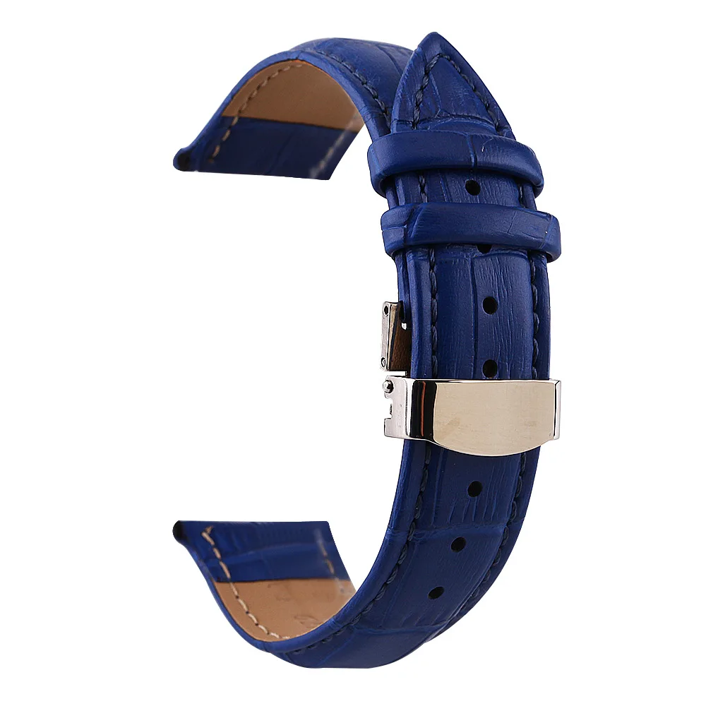 Ремешок кожаный для мужских и женских часов водонепроницаемый браслет с