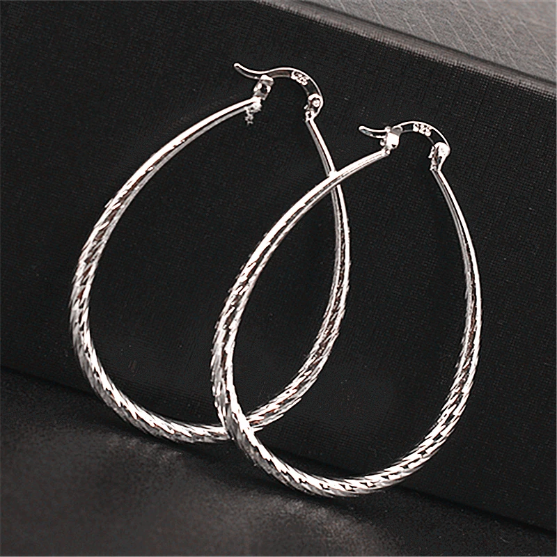 

New Silver Earrings Ear Buckle Personality Charm Temperament Wild Exaggerated Ear Ring Female Ear Jewelry