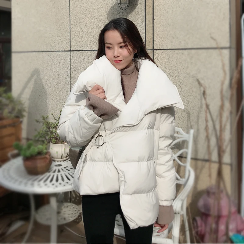 Мягкое пуховое пальто зимнее роскошное теплое из 90% натурального утиного пуха