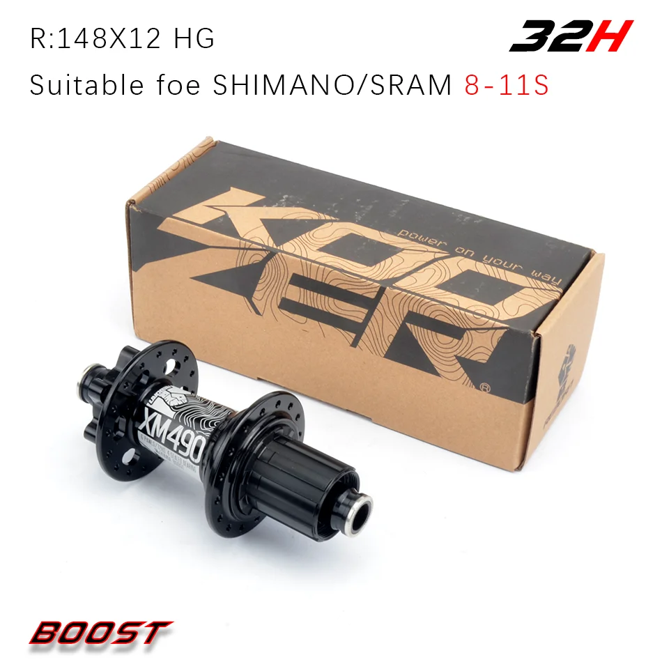 Ступицы для горного велосипеда Koozer XM490 4 подшипника QR100 * 15 12*142 мм 32 отверстия |