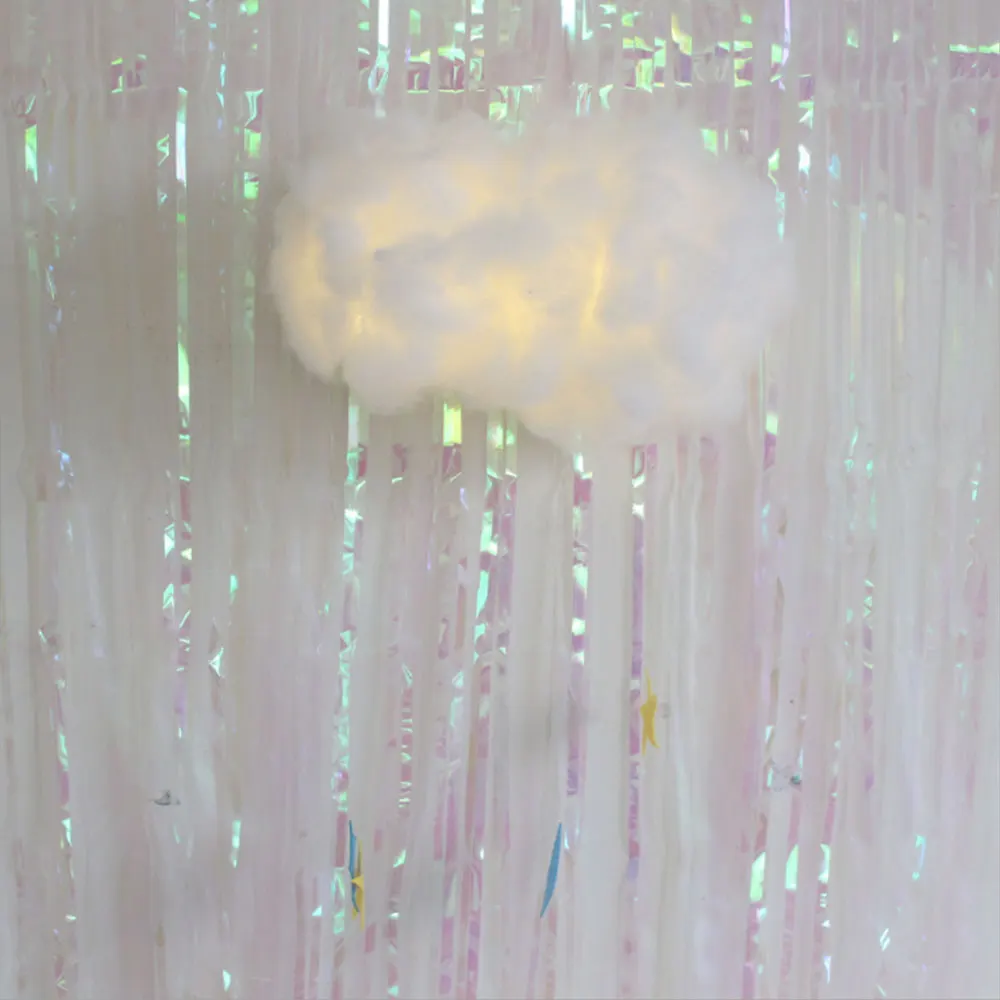 Прозрачная красочная ирисовая занавеска для свадьбы дождевая свадебной комнаты