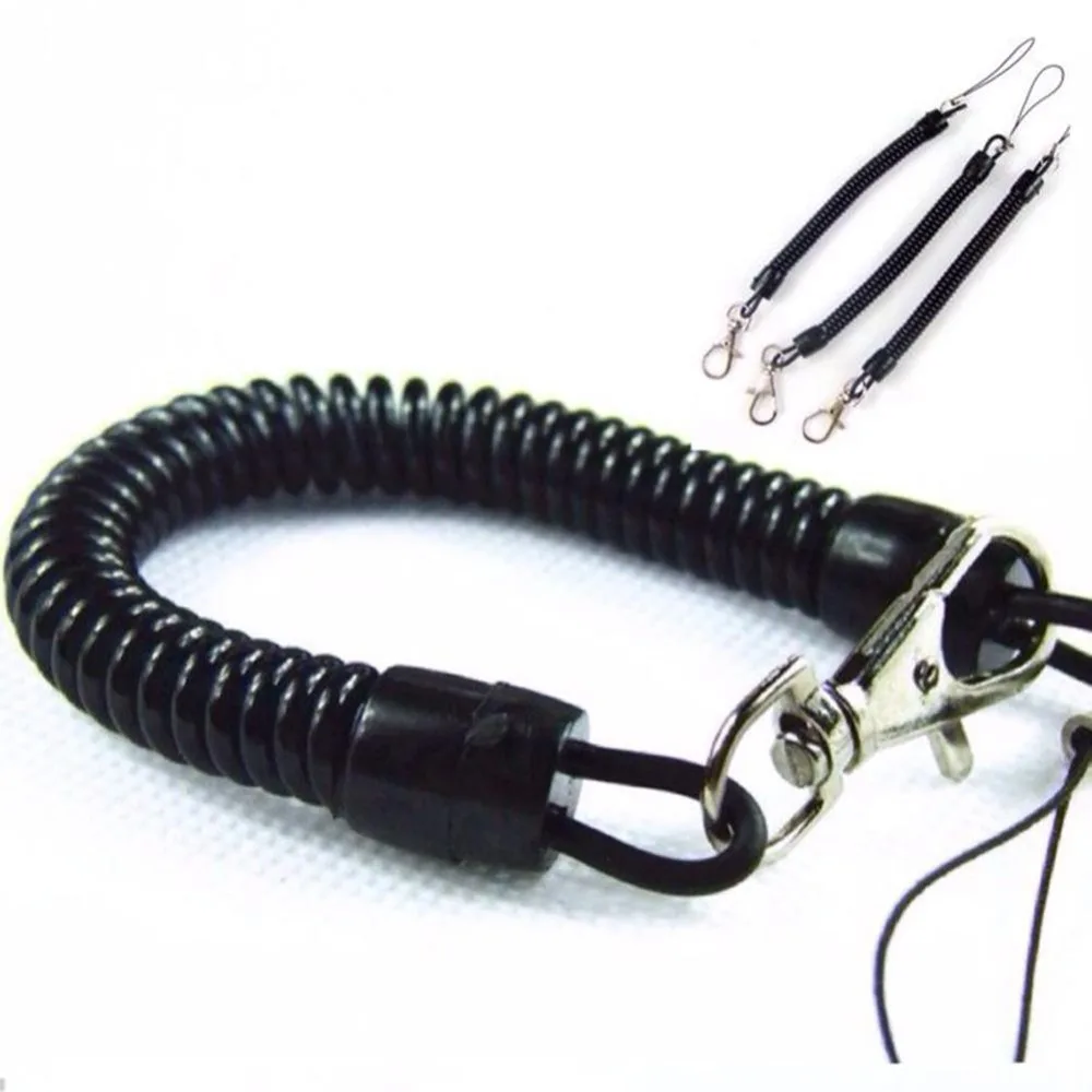 Practical Retractable Plastic Elastic Rope Key Ring Spring For Outdoor Security Tools Keychain Camping F5B6 | Спорт и развлечения