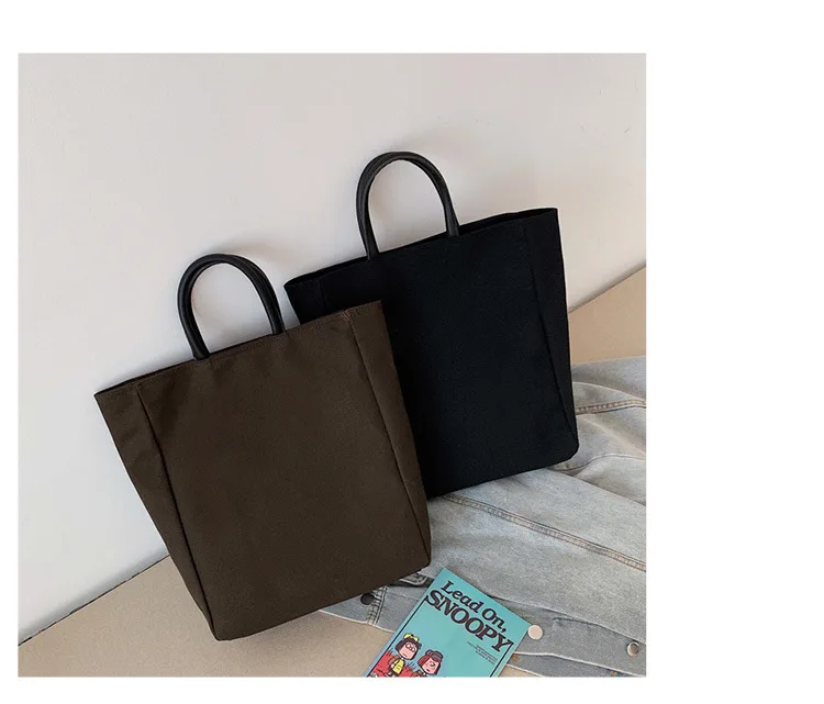 New fashion simple leisure Tote Bag student schoolbag large capacity canvas briefcase