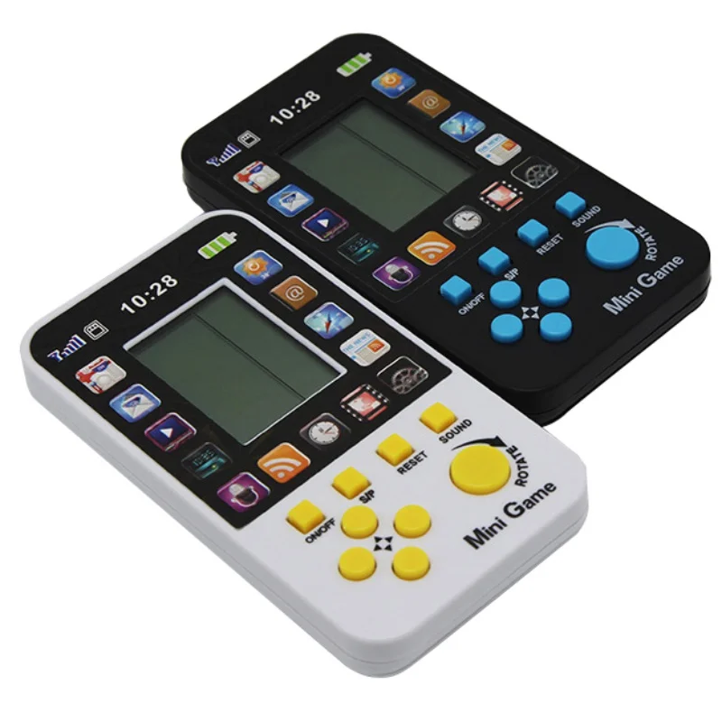 Mini Classic Game Machine Children's Handheld Retro Nostalgic Console With Keychain Tetris Video Games | Электроника