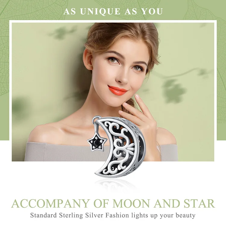 FURUYA, 925 пробы, серебряные подвески, подходят к оригинальному браслету Pandora, ожерелья, секретная планета, луна, звезда, кулон, синее имя, ювелирные изделия