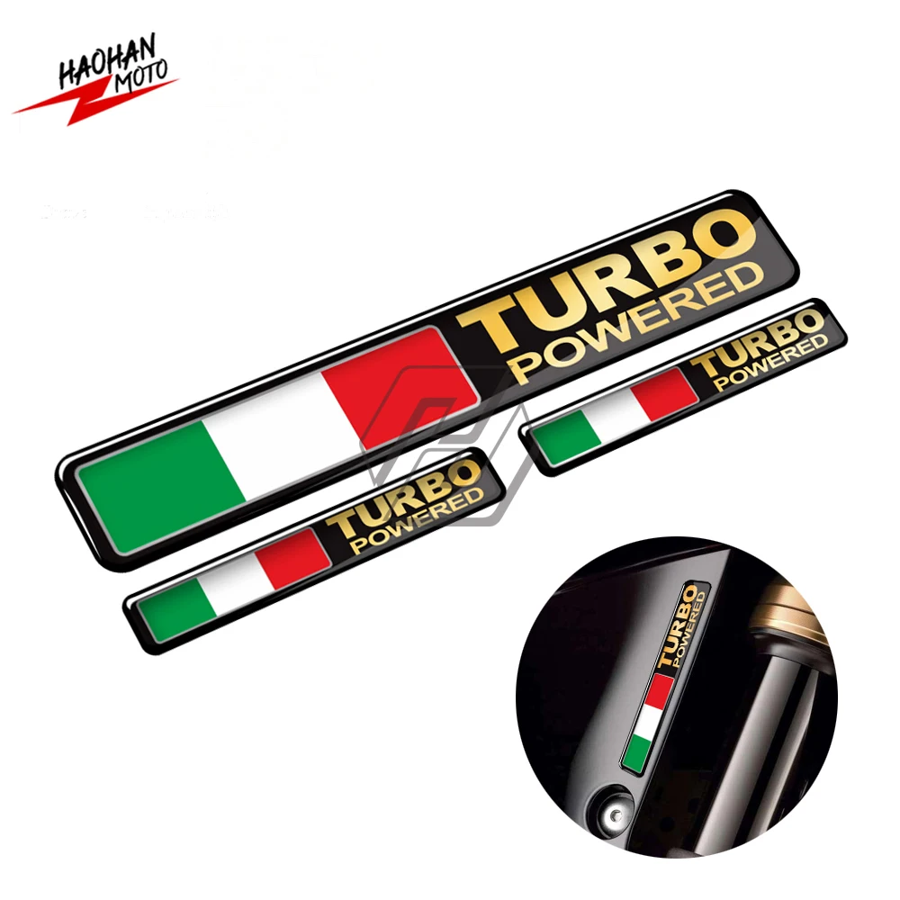 3d-наклейка с итальянским флагом и турбо-приводом наклейка на Мотоциклетный Бак