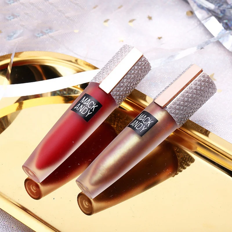 5 шт. стразы матовый блеск для губ набор увлажняющий долговечный