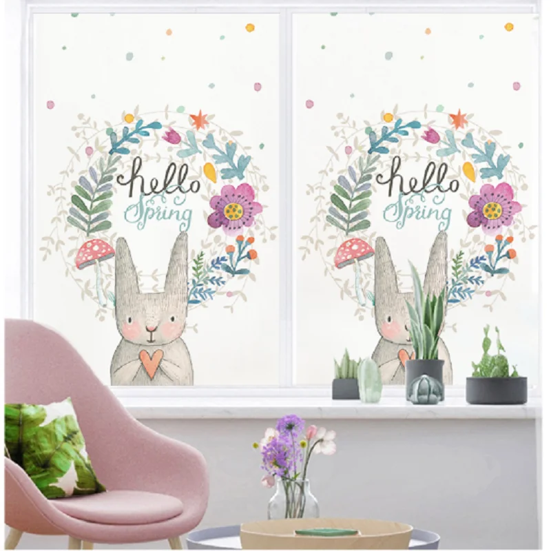 Стеклянная пленка на заказ статическая липкая ручная живопись стиль мультфильм