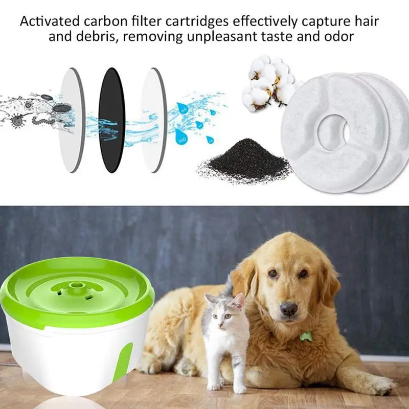Hot Sale Pet Fountain Cat Water Dispenser Dog Dual Filters Fresh Clean Ultra Quiet Enjoy Drinking | Дом и сад