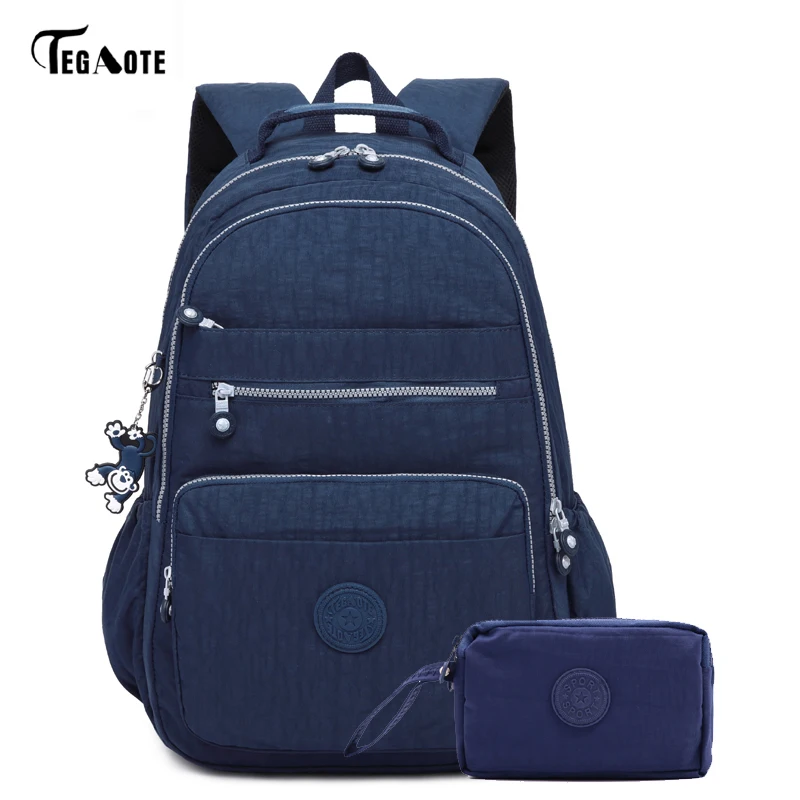 TEGAOTE Bag Set Women School Backpack for Teenage Girls Fema