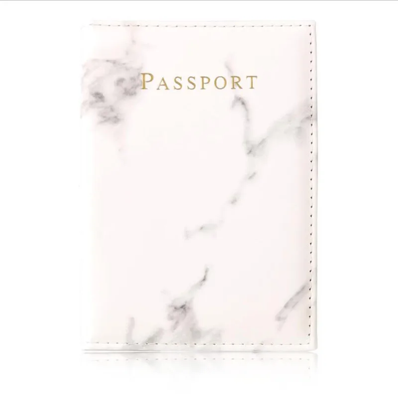 

Vintage Marble Passport Holder ID Cover Travel Accessories Portable Bank Card Passport Business PU Leather Wallet Case
