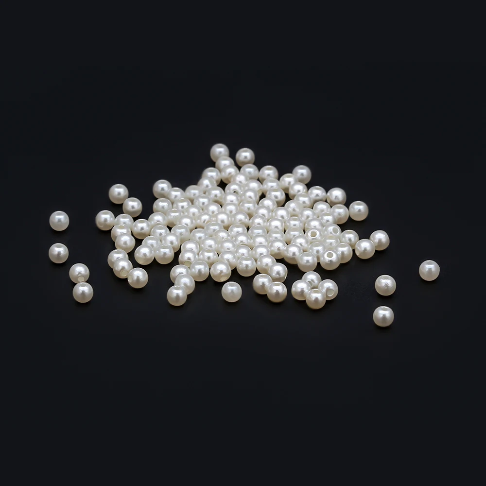 Meibeads 4/6/8/10/12 мм, АБС-пластиковый бежевого цвета белого жемчуга имитация DIY браслет дешевые круглые бусины для Модные украшения для изготовления