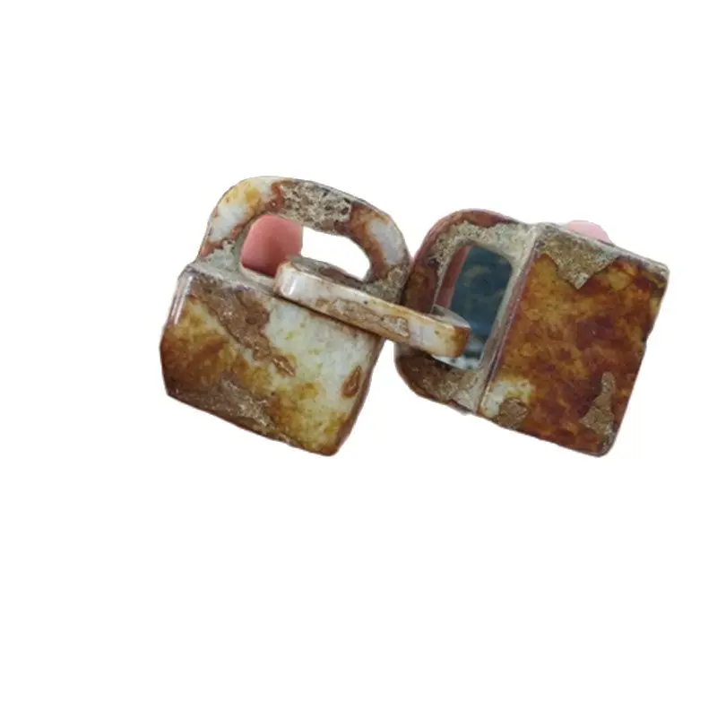 

Antique jade double lock retro concentric lock