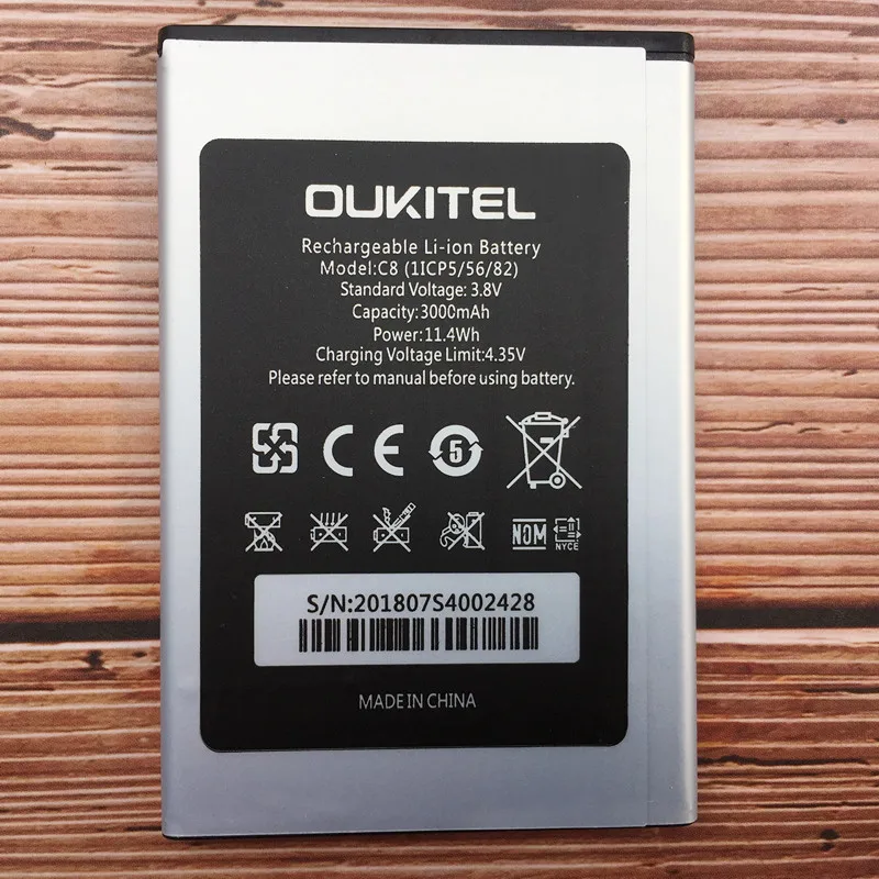 Original For Oukitel K4000 Pro 4600mAh Battery MTK6735P Quad Core 5.0&quot C4 2000mAh OUKITEL C8 3000mAh Batteries | Мобильные