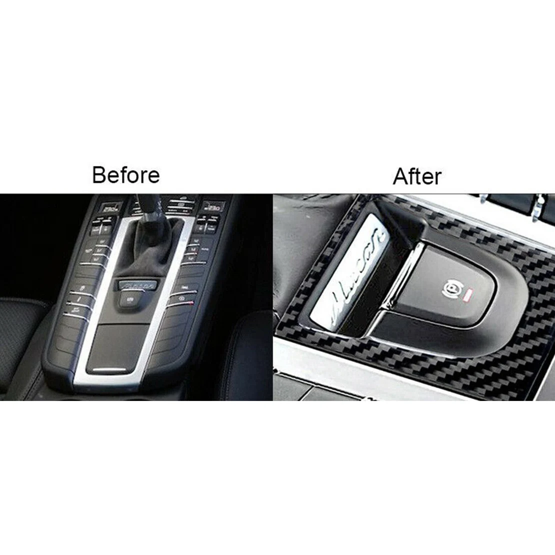 

Black Car Interior Console Brake Button Panel Cover Trim Fit For Porsche Macan 2014 2015 2016 2017 2018 2019 Styling