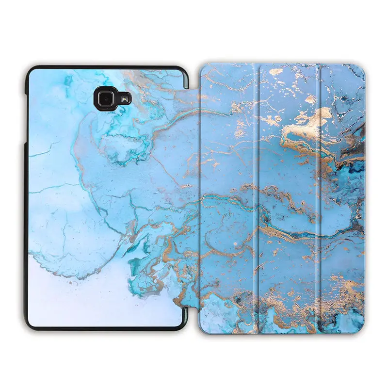 SS01 MTT чехол для samsung Galaxy Tab A A6, 10,1 дюймов, Мраморная текстура, из искусственной кожи, трехслойный флип, умный чехол, чехол для планшета, чехол SM-T580, T585 - Цвет: SS01