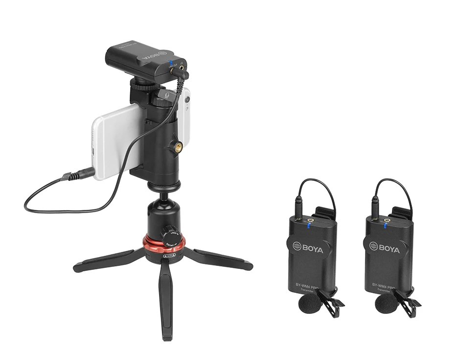 BOYA BY-WM4 Pro 60M беспроводной видео-аудио запись микрофон для зеркальной цифровой передатчик приемник Lable микрофон в комплекте Vlog живая Лекция Mic