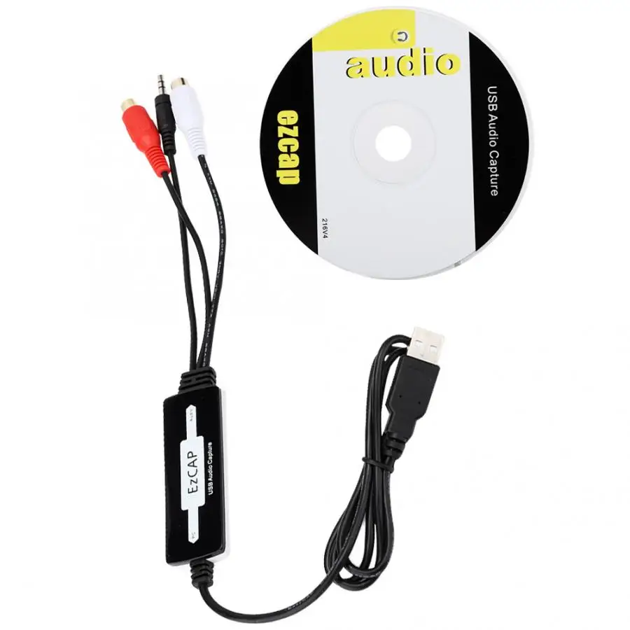 USB плата для захвата звука высокого качества двухканальная стереокарта с 3 5 мм