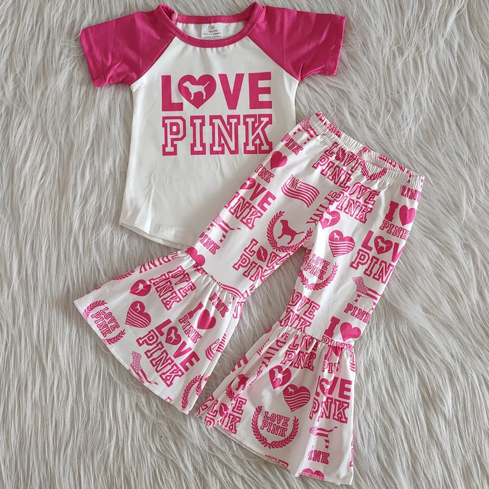 Лидер продаж дизайнерский комплект одежды для маленьких девочек наряды из