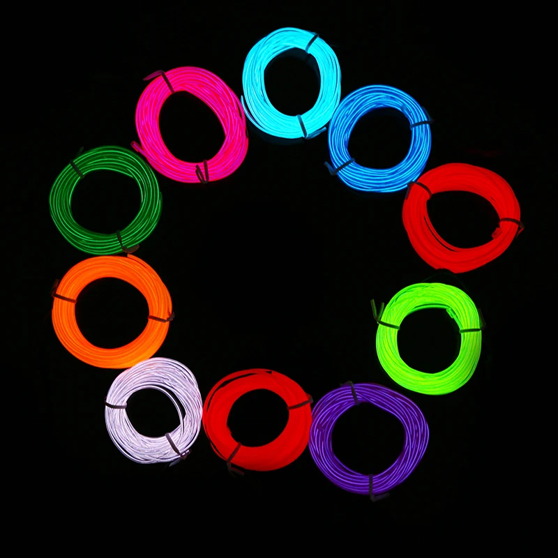 Гибкая неоновая светящаяся лента POSSBAY 2 м 12 В El Проволочная веревка декор для