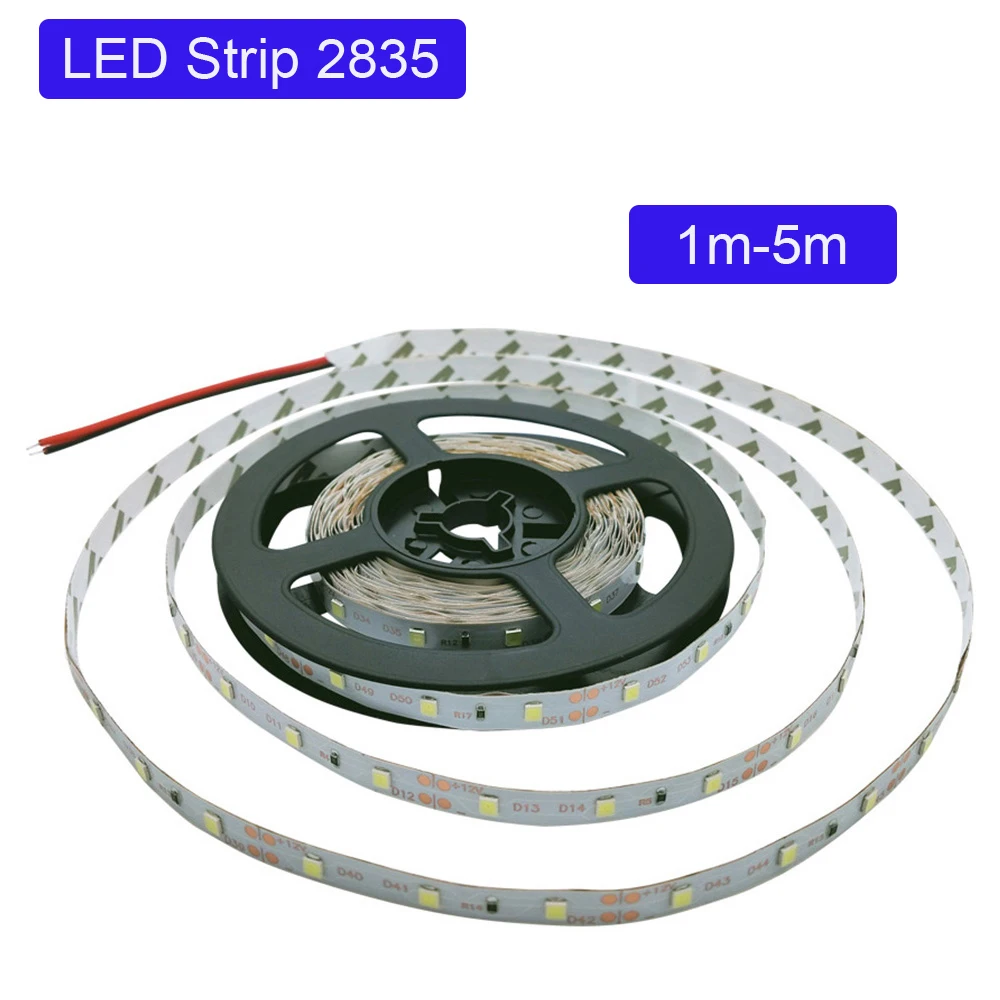 DC 12 V Светодиодный свет ленты 2835 цветная(RGB), 1 м, 2 м, 3 м и формирующая листы для кровли 4 м 60 светодиодный/M светодиодный ленточный светильник лампа SMD гибкая ТВ Подсветка светодиодный полосы