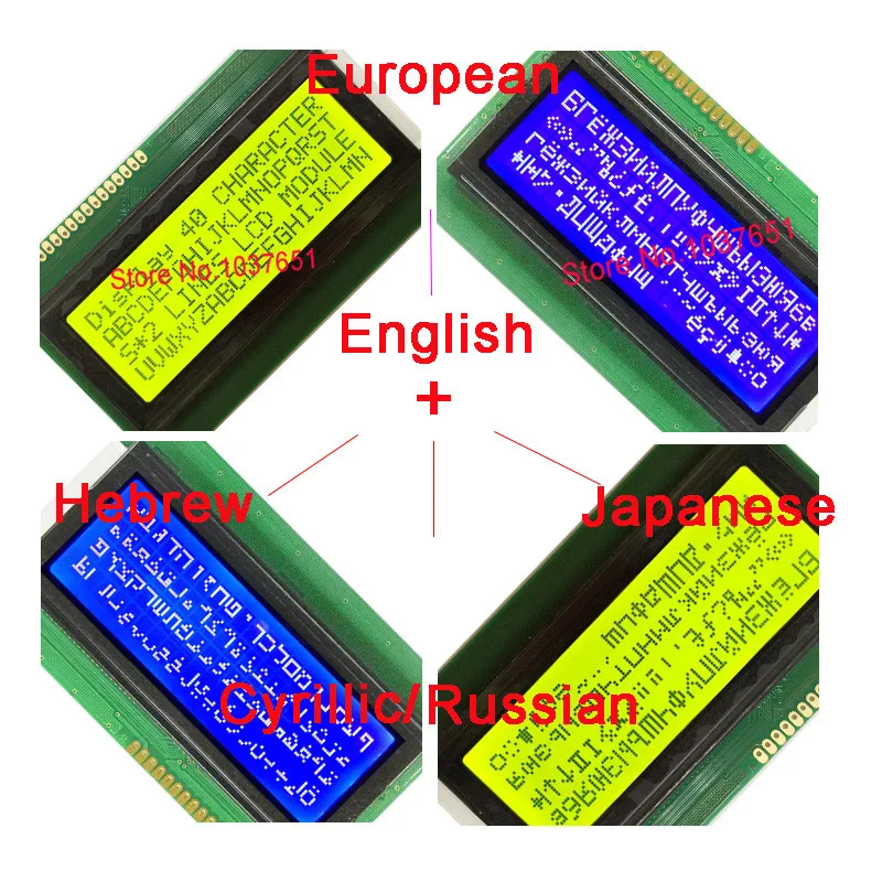 

Free shipping 2pcs Russian cyrillic font Language 20*4 204 2004A lcd display module blue WH2004A-TMI-CT# industrial lcd factory