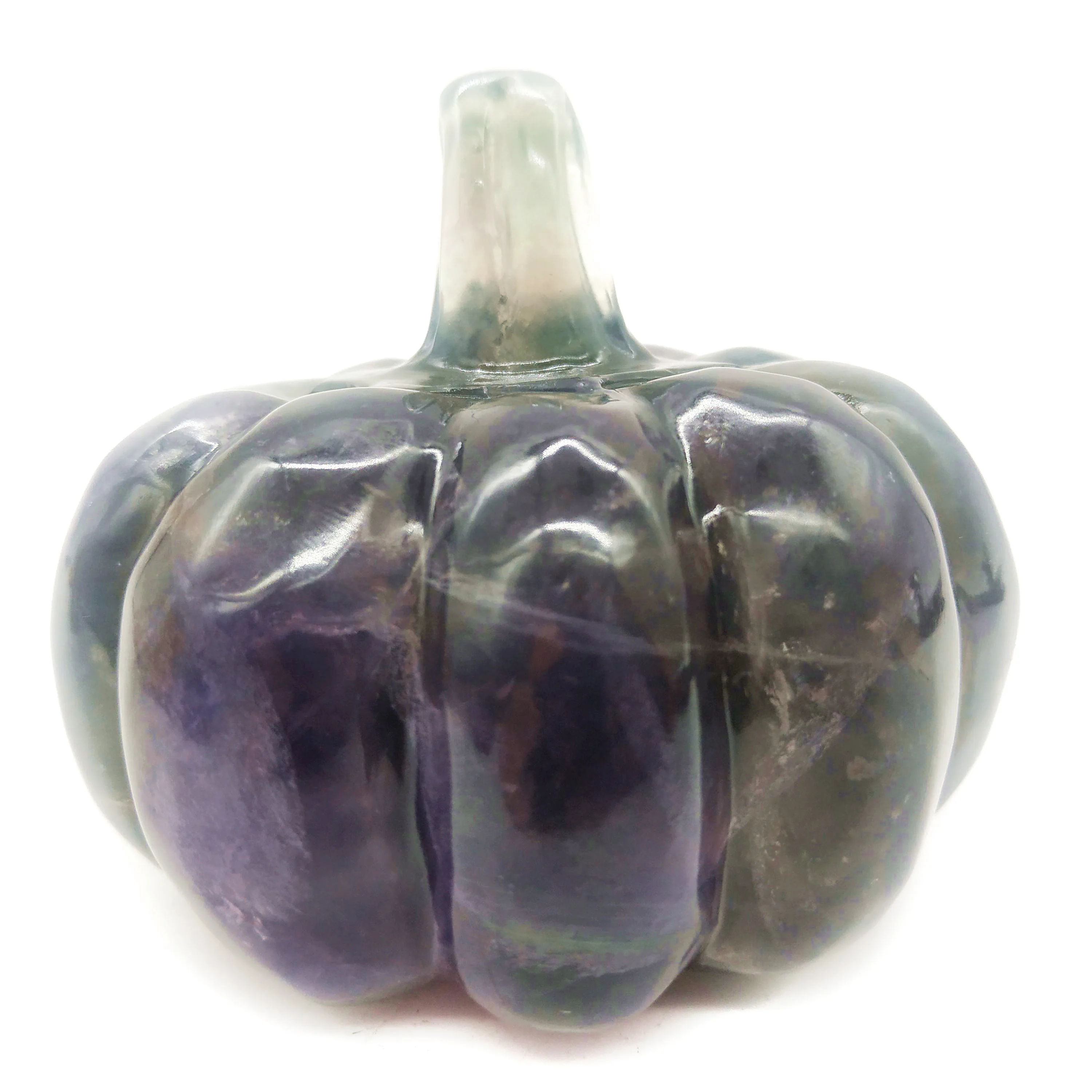 Драгоценный камень резные кристаллы ручная резьба флюорит тыква лечебный для