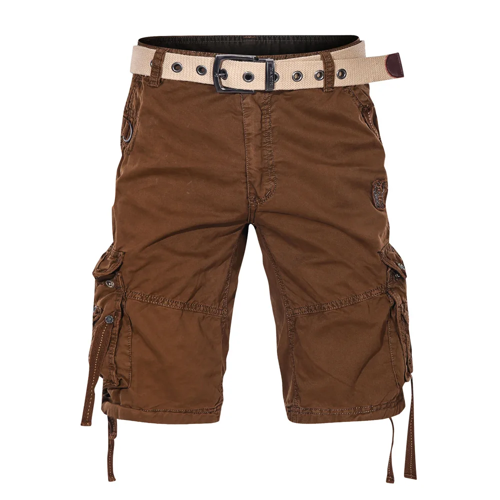 

Men's Multi-Pocket Loose Five-Point Pants 2021 Summer New Men's Overalls Straight Large Size Wash Back Casual Shorts